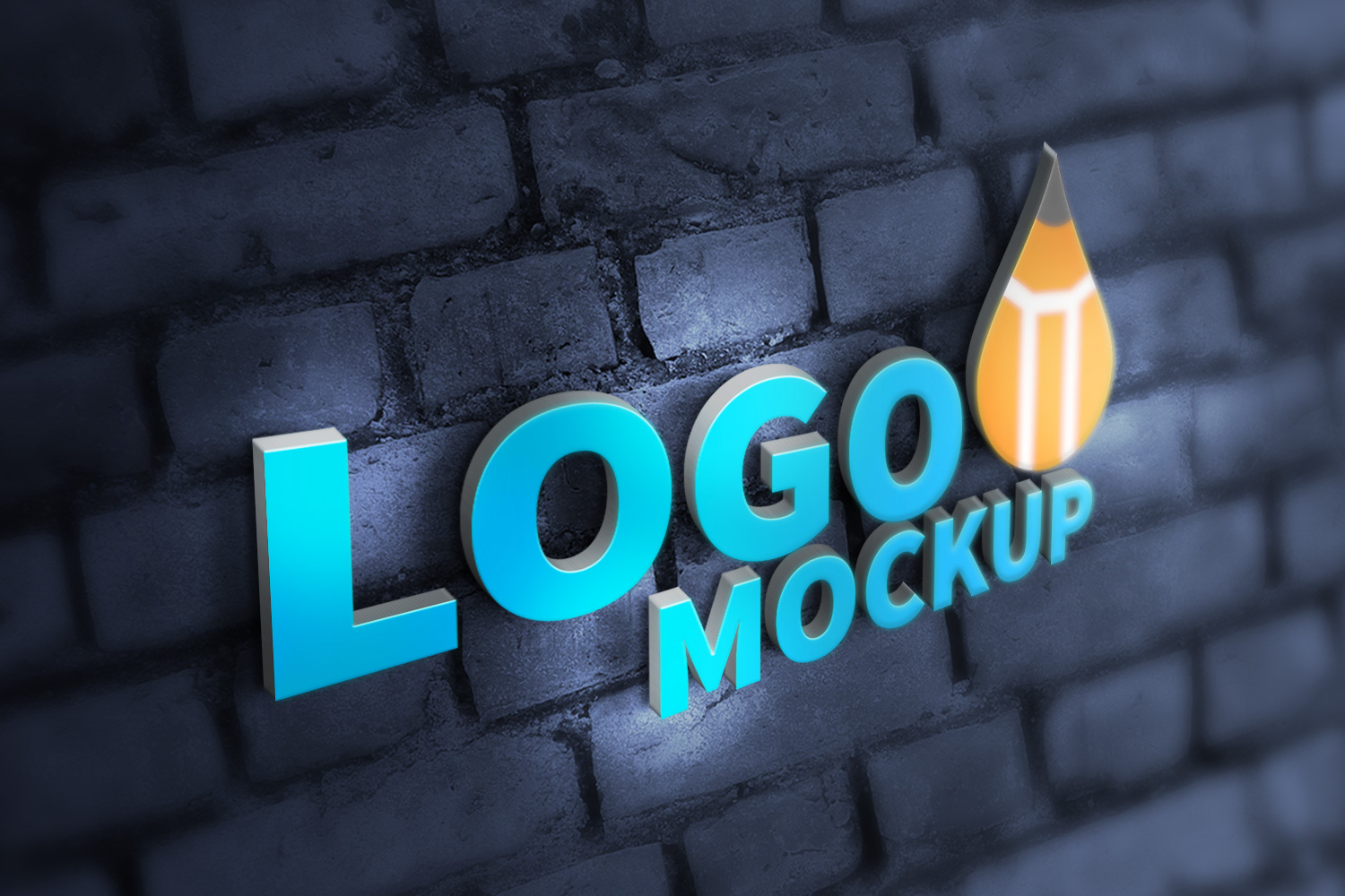 Download Realistic 3D Logo Mockup (PSD) - GraphicsFuel PSD Mockup Templates
