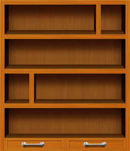 Wooden bookshelf PSD & icons - GraphicsFuel