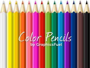 Color pencils PSD pack - GraphicsFuel