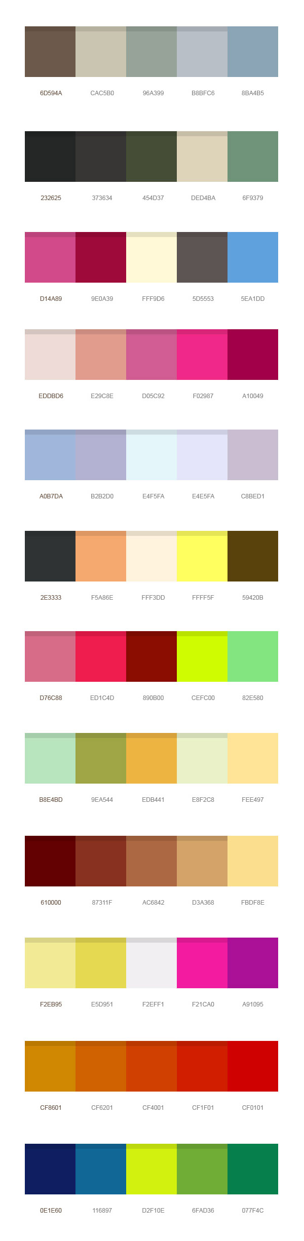 12 beautiful color palettes (PSD) - GraphicsFuel