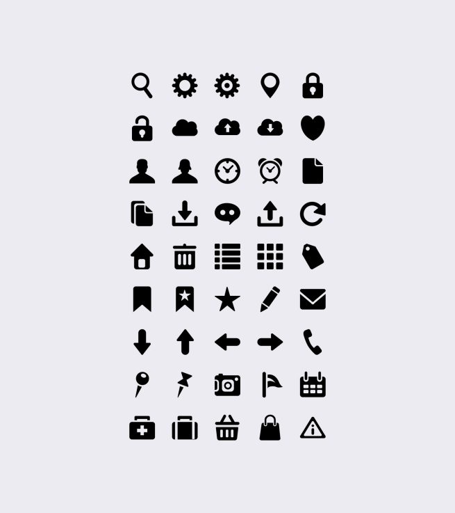 45 iOS Tab Bar Icons - Graphicsfuel