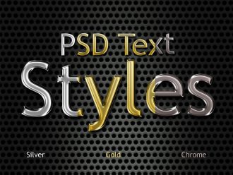 Photoshop metal text styles