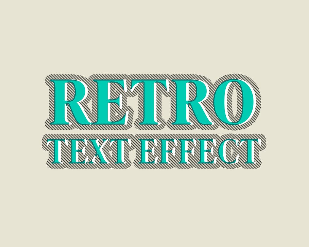 photoshop retro text styles