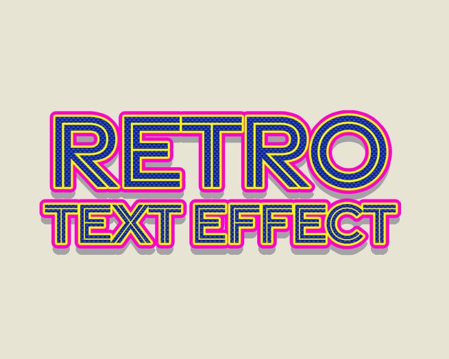 Photoshop Retro Text Styles - Graphicsfuel