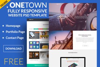 Free Responsive Website PSD Templates - GraphicsFuel