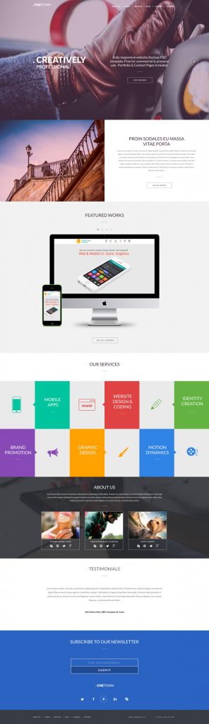 Free Responsive Website PSD Templates - Graphicsfuel