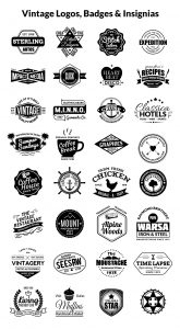 Vintage Logos, Badges, Insignias Kit - Vol.1 - GraphicsFuel