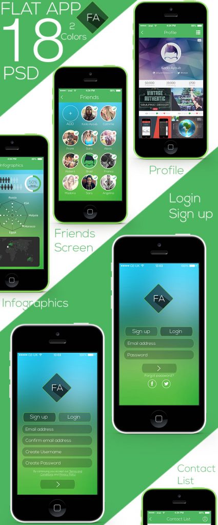 Free Mobile App UI PSD Files - GraphicsFuel