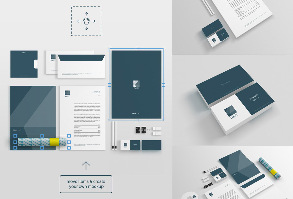 Download Free Stationery Mockup PSD - GraphicsFuel PSD Mockup Templates