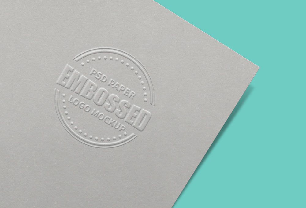 Download Embossed Paper Logo Mockup Psd Graphicsfuel