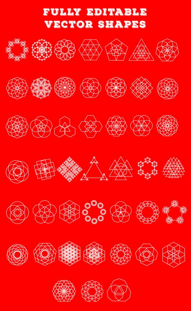 45 Free Geometric Outline Shapes - GraphicsFuel