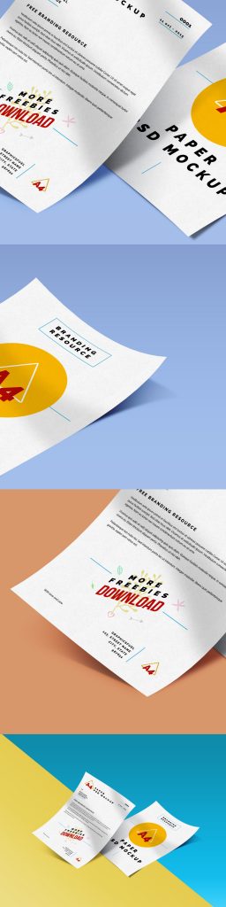 A4 Paper PSD Mockup - GraphicsFuel