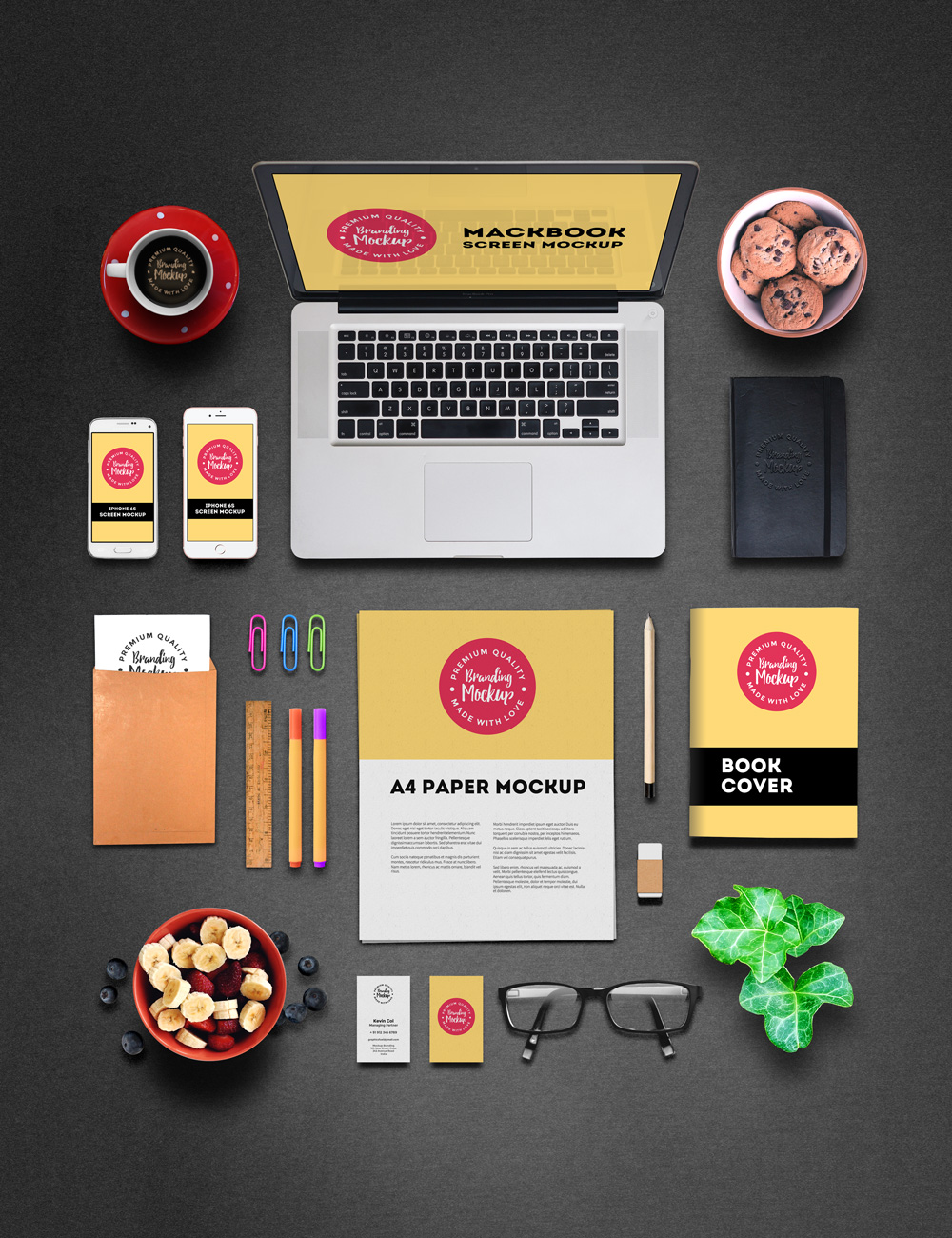 Branding and Identity Mockup - GraphicsFuel