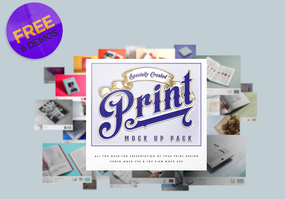 Free Demo Print Mockup PSD