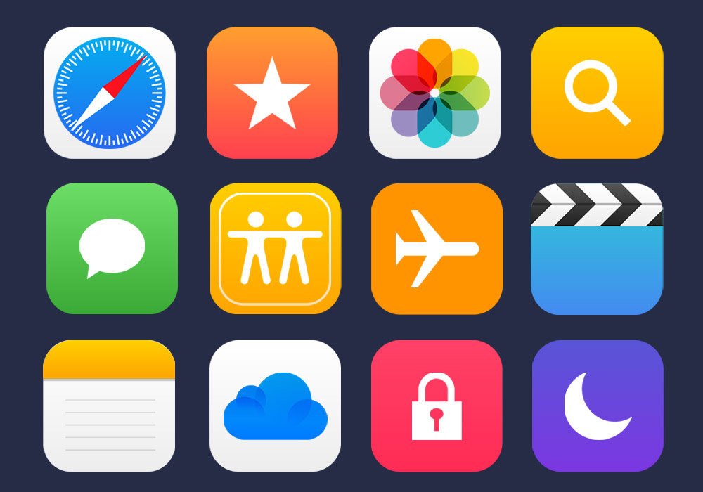 Download 36 Apple Apps Vector Icons - GraphicsFuel