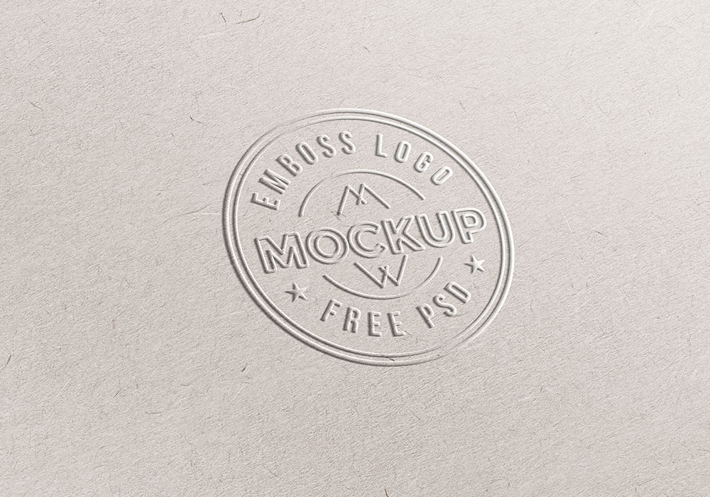 website mockup logo for Paper Emboss GraphicsFuel  Mockup Logo PSD