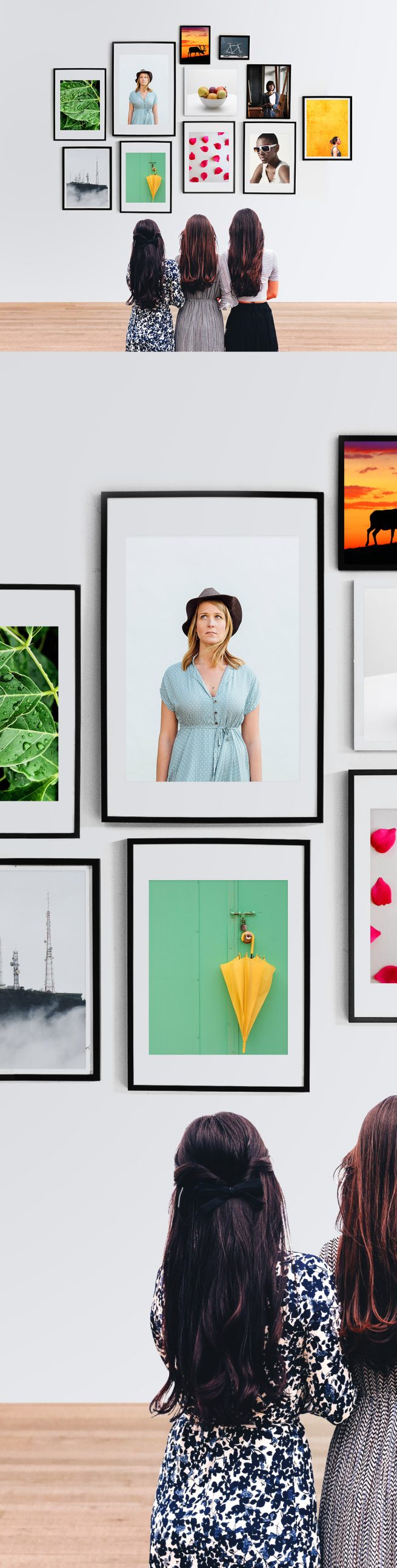 Wall Photo Frames Gallery Mockup PSD   Graphicsfuel