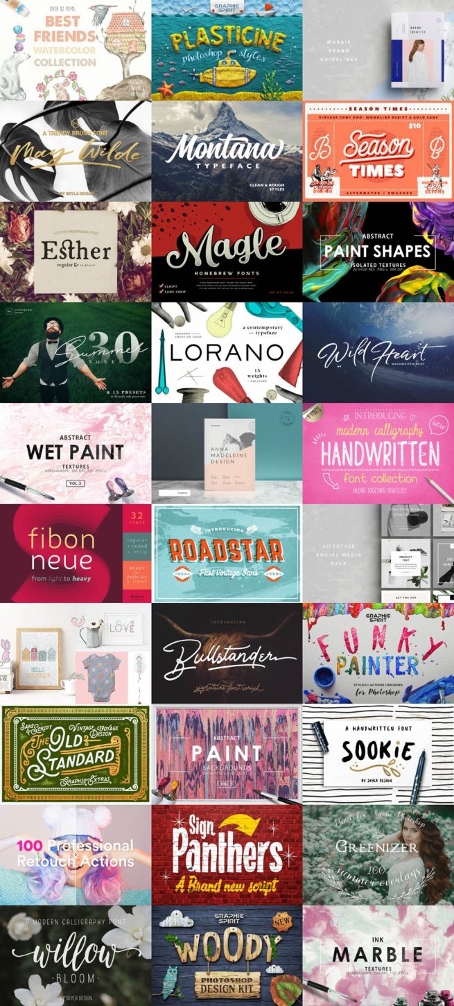 The Stylish Design Bundle: Fonts & Graphics - GraphicsFuel