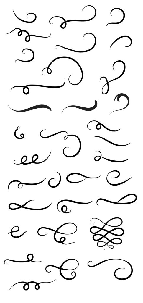 Hand-drawn Vector Decorative Flourishes - Graphicsfuel