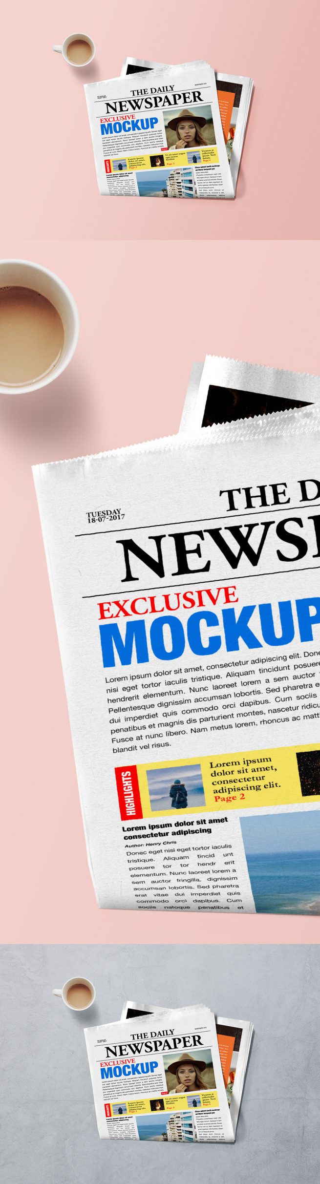 Newspaper Mockup PSD - GraphicsFuel
