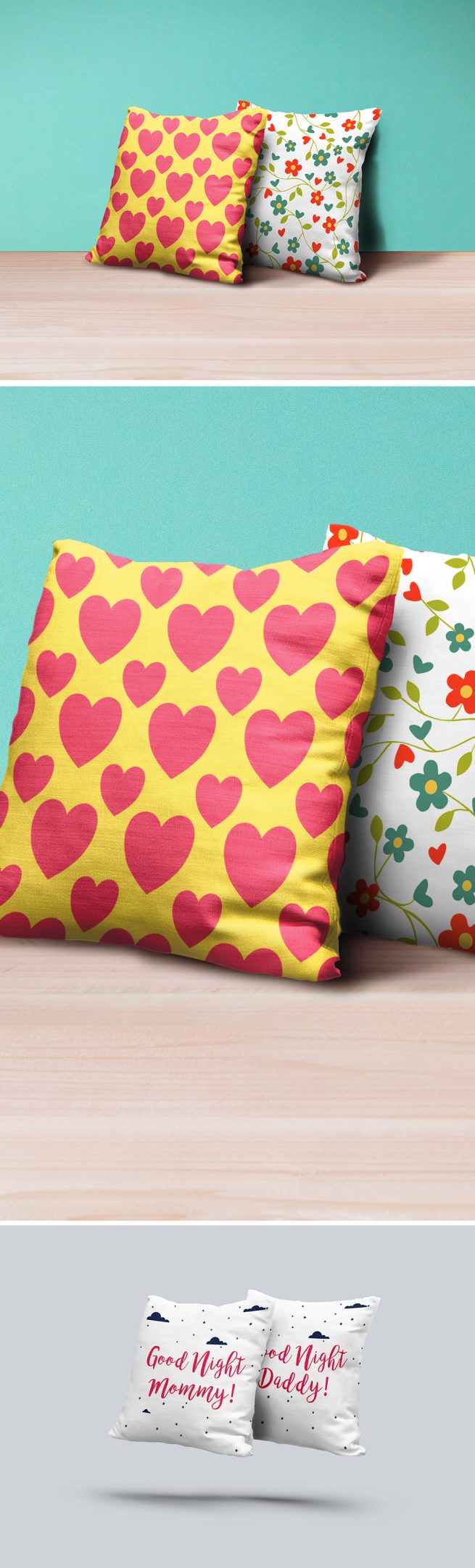 Pillows Mockup PSD   GraphicsFuel