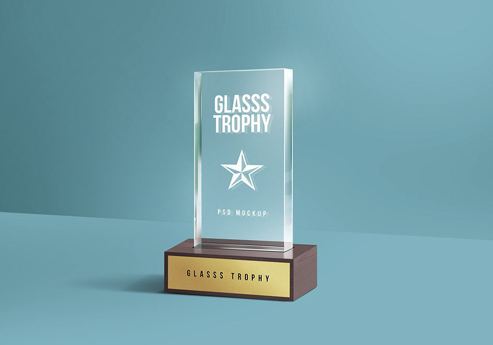 Download Glass Trophy PSD Mockup - GraphicsFuel