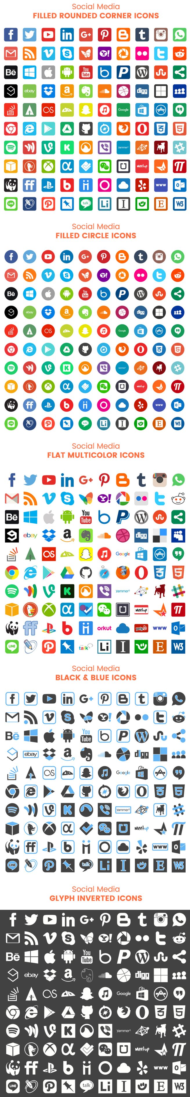 1400 Social Media Icons for FREE - Graphicsfuel