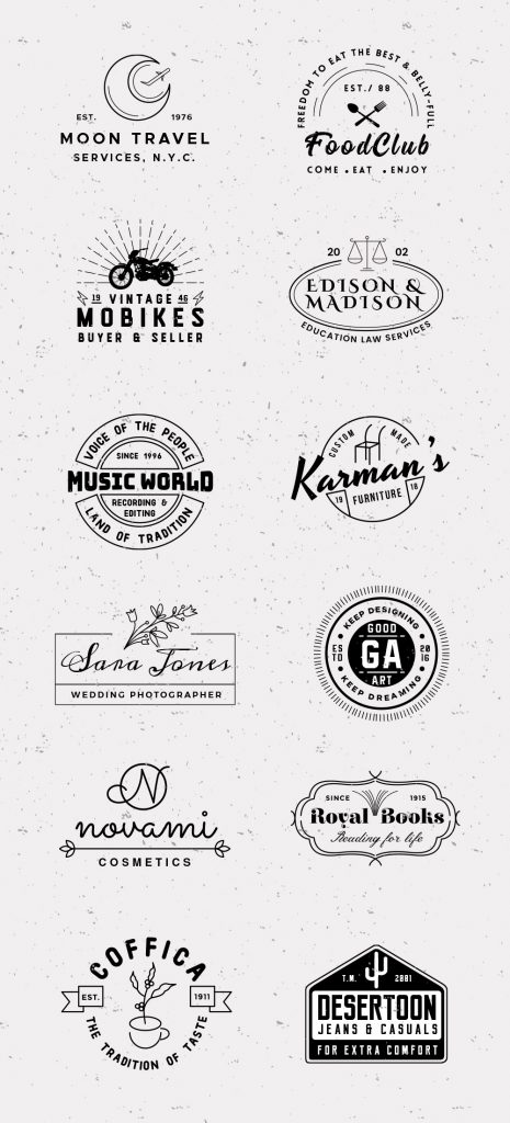 12 Vintage Logo Templates - Graphicsfuel