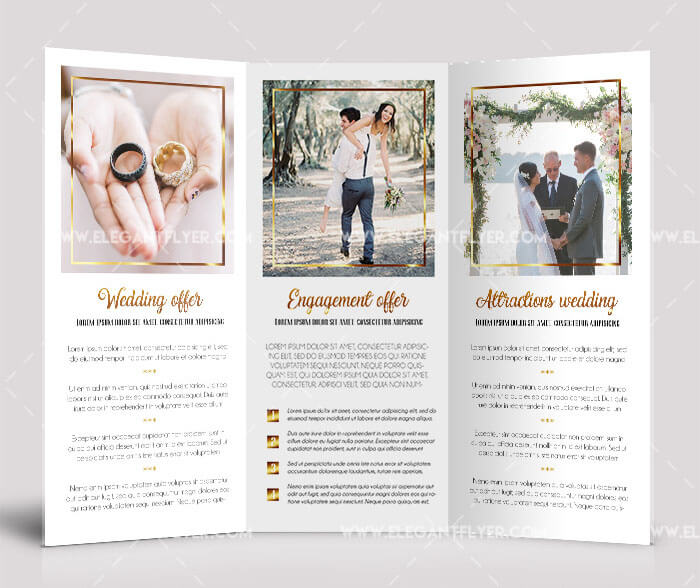Wedding – Free PSD Tri-fold Brochure