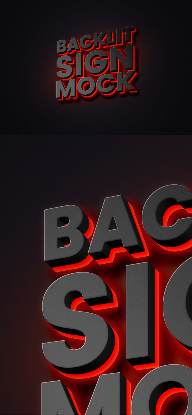 Download Backlit Sign Mockup - GraphicsFuel