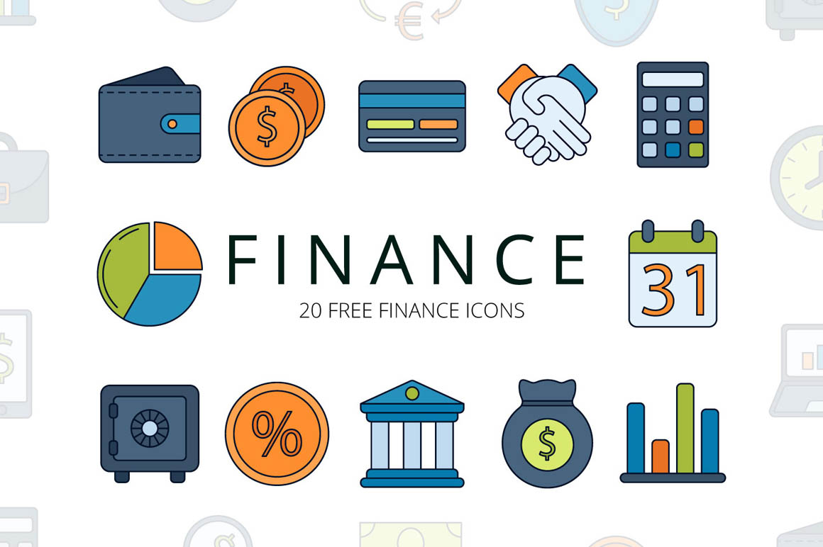 Finance Vector Free Icon Set