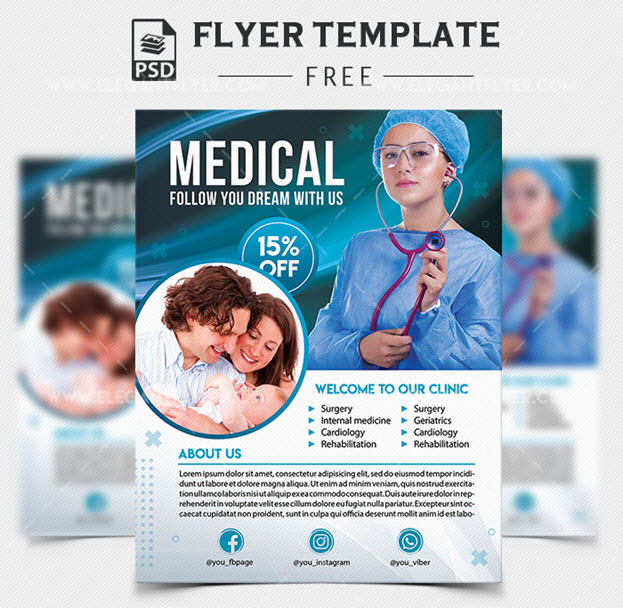 Medical Help – Free PSD Flyer Template