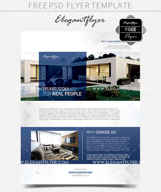 Real Estate – Free Flyer PSD Template