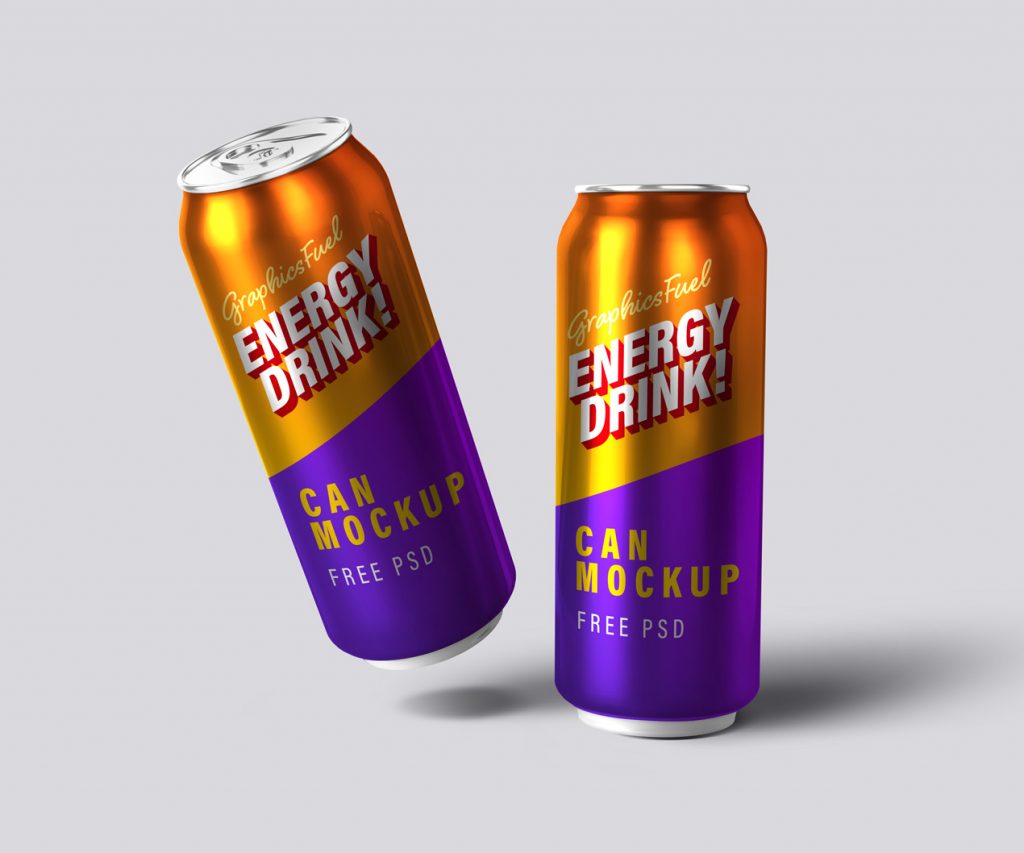 Energy Drink Can Mockups Kit - Graphicsfuel