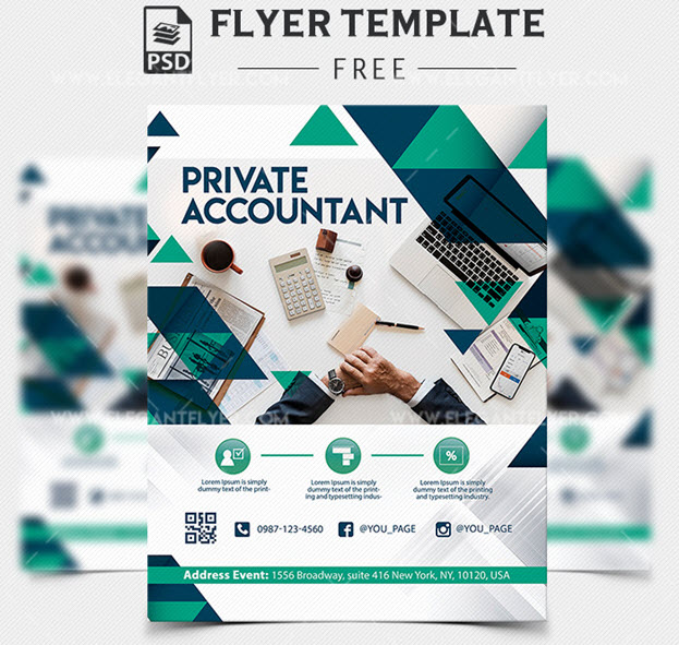 Private Accountant – Free PSD Flyer Template
