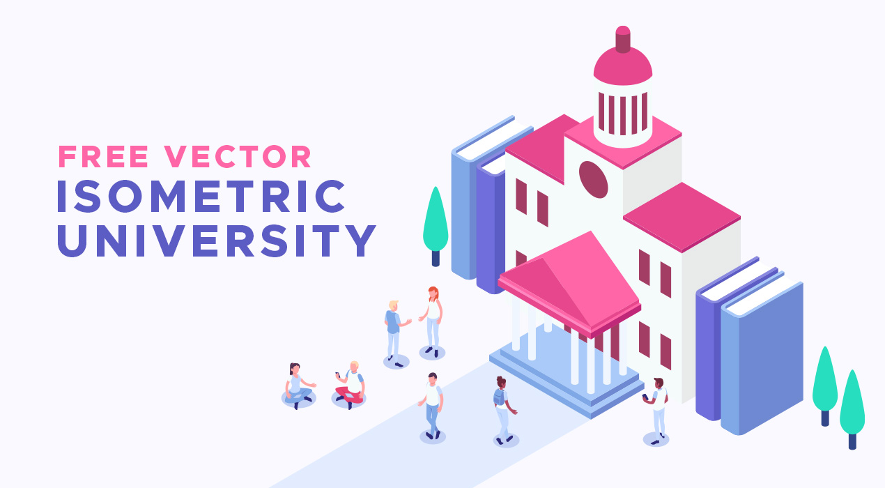 Free Vector Isometric Education Icons