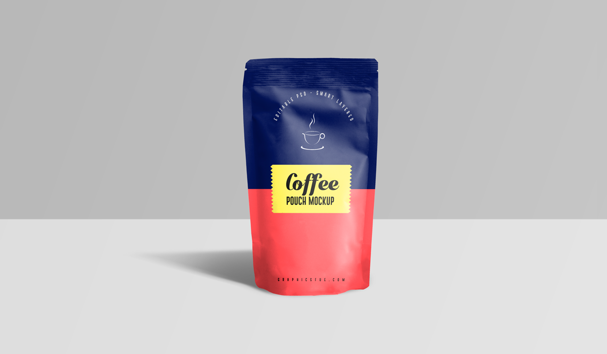 Coffee Pouch PSD Mockup