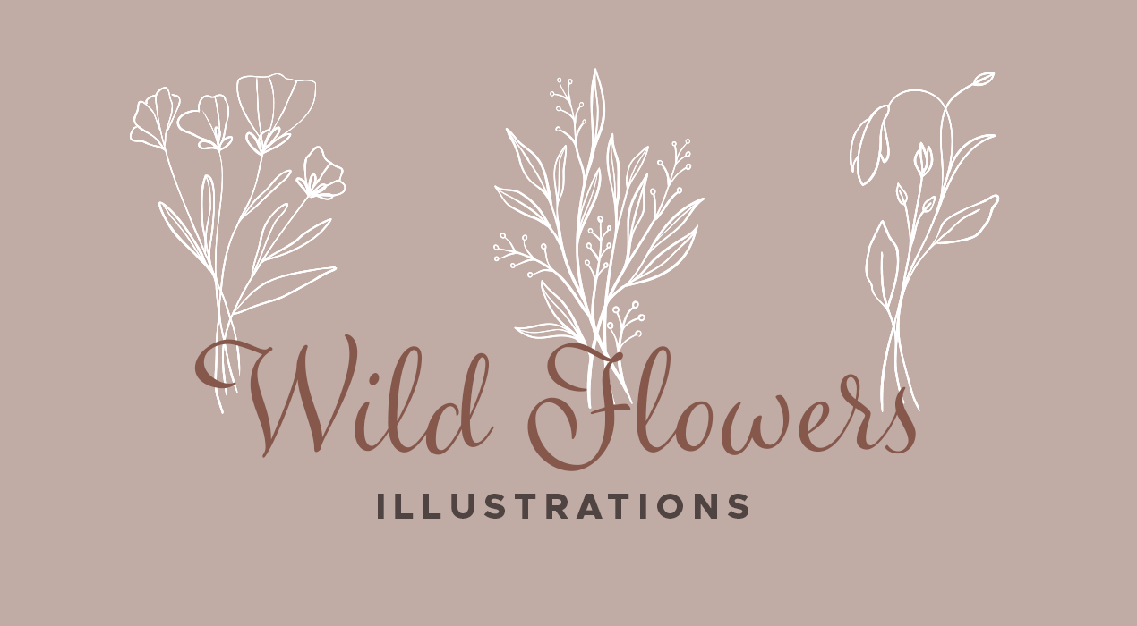 Wildflower Vector Illustrations