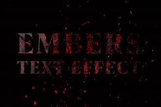 Embers Photoshop Text Effect