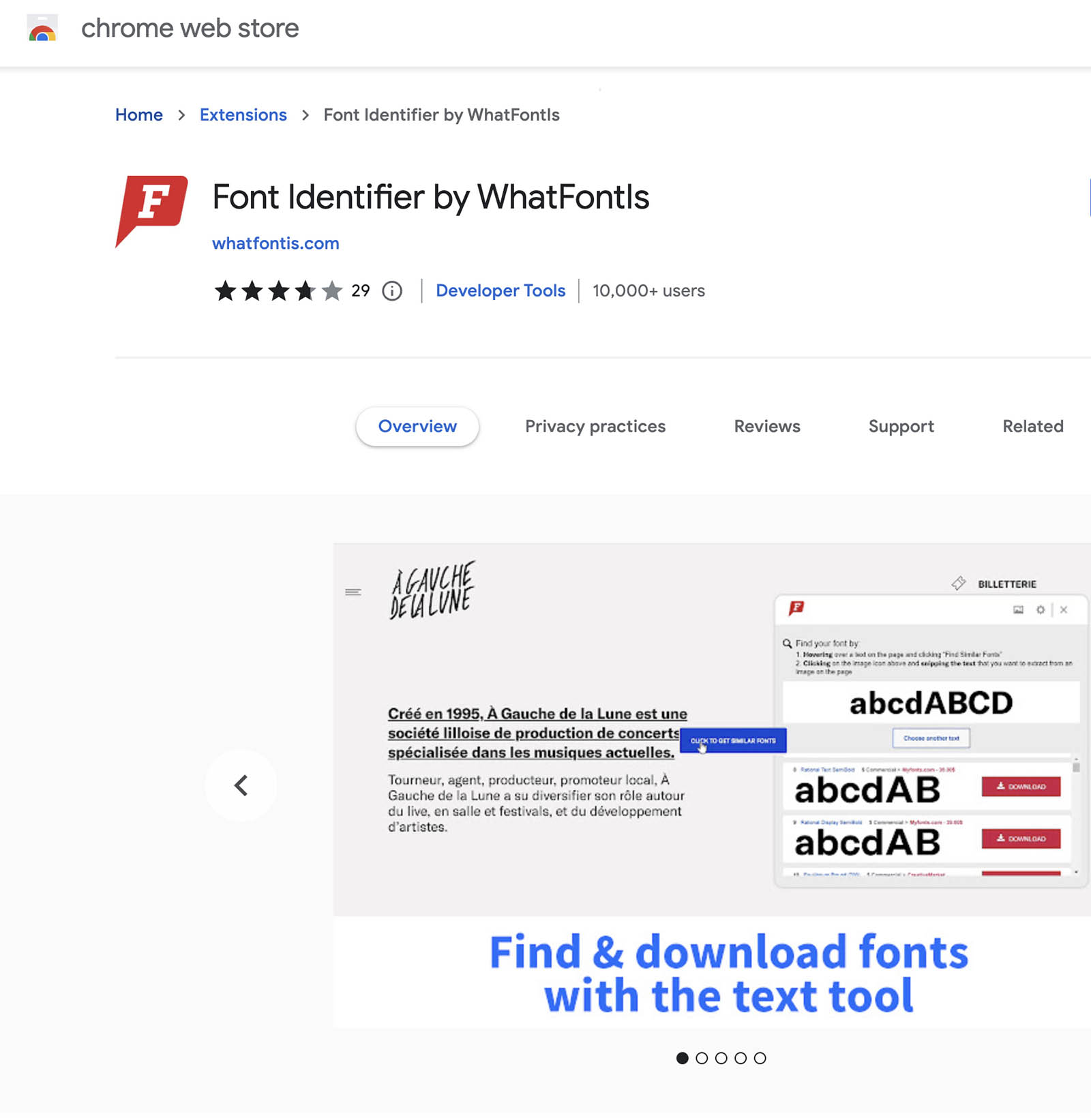 Using the WhatFont Chrome Extension 
