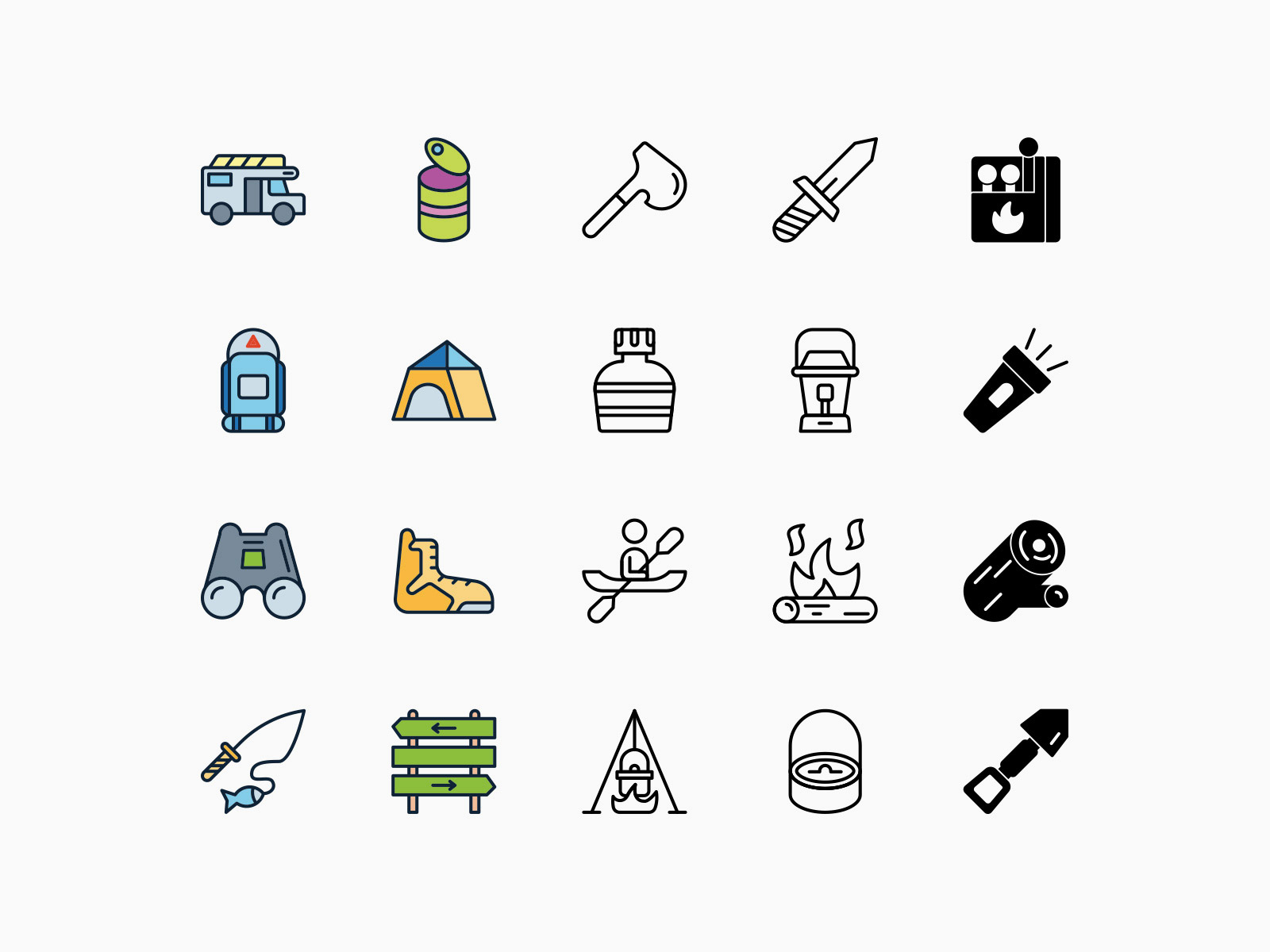 Camping Icons Pack