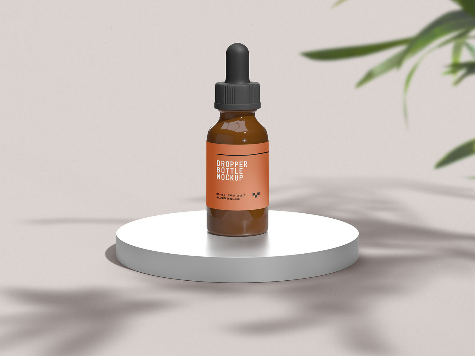 Dropper bottle mockup PSD template