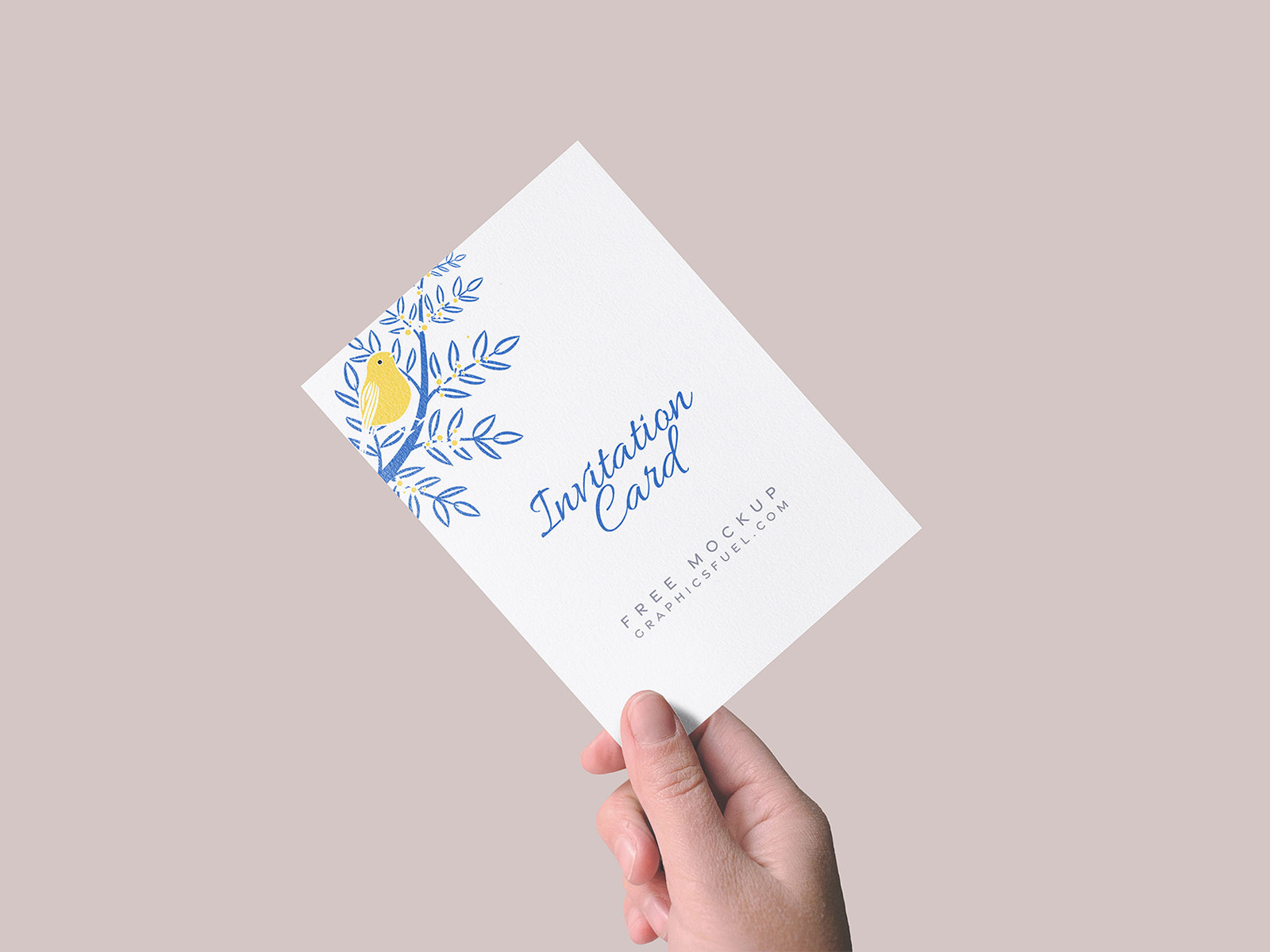 Free invitation card mockup PSD