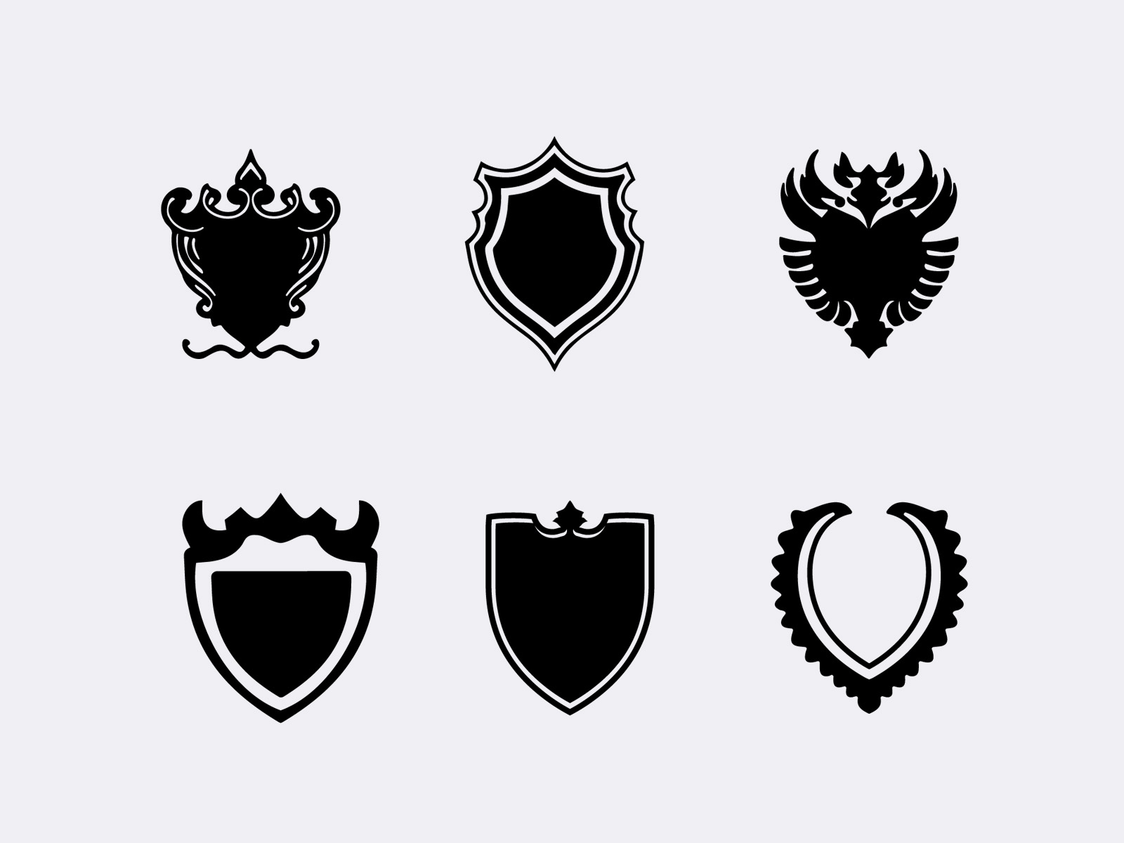 Vector Medieval Shields And Crests - Graphicsfuel