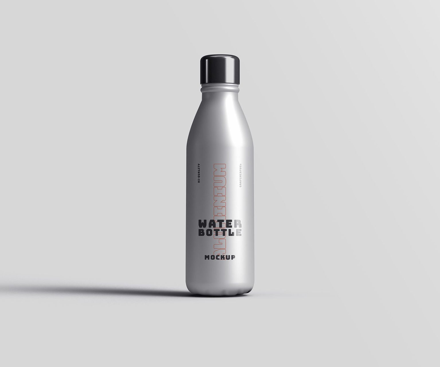 Aluminium Water Bottle Mockup - Graphicsfuel