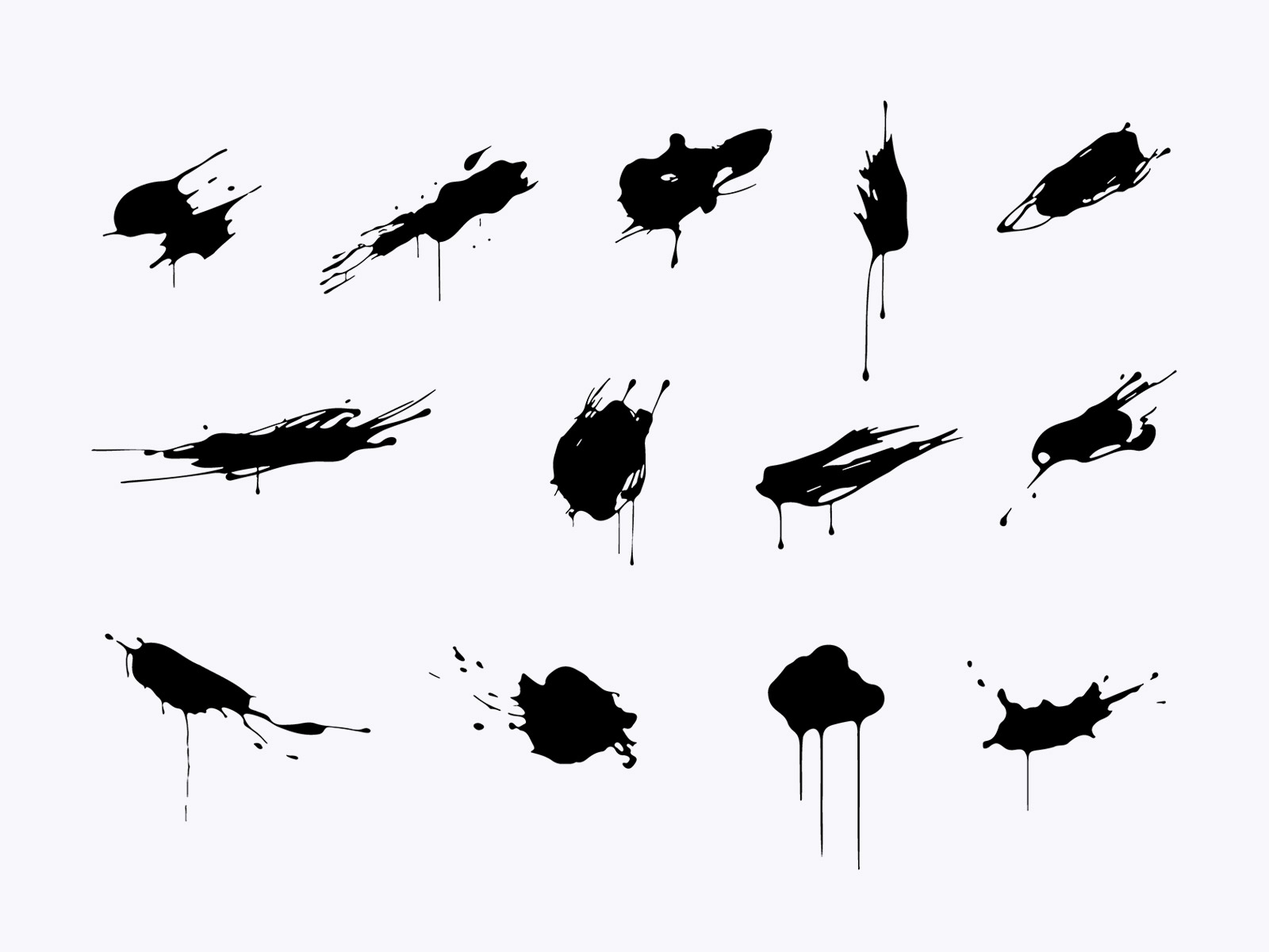 Vector Ink Splashes