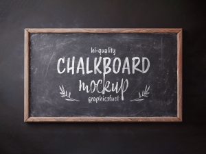 Wooden Chalkboard Mockup - Graphicsfuel