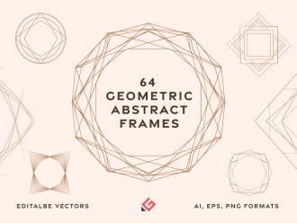 64 Geometric Abstract Frames