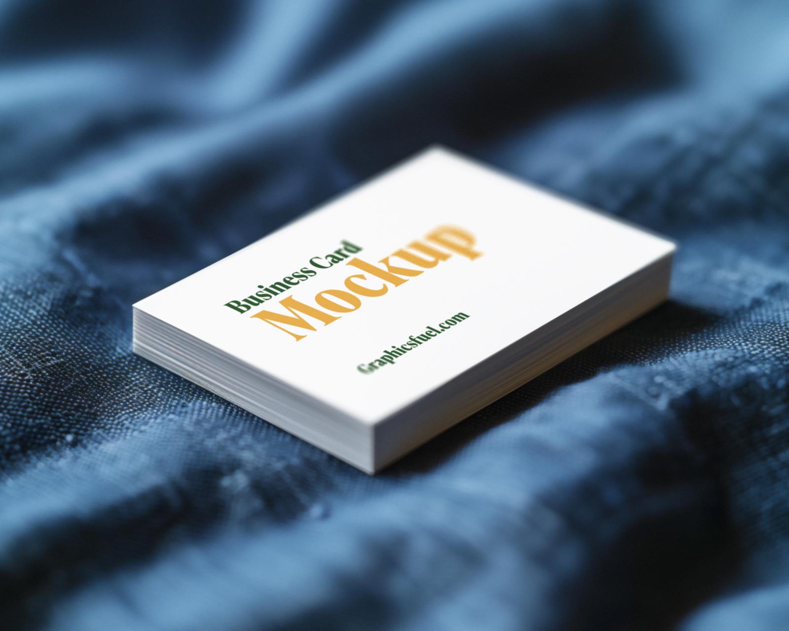 Close-up Business Card Mockup Template