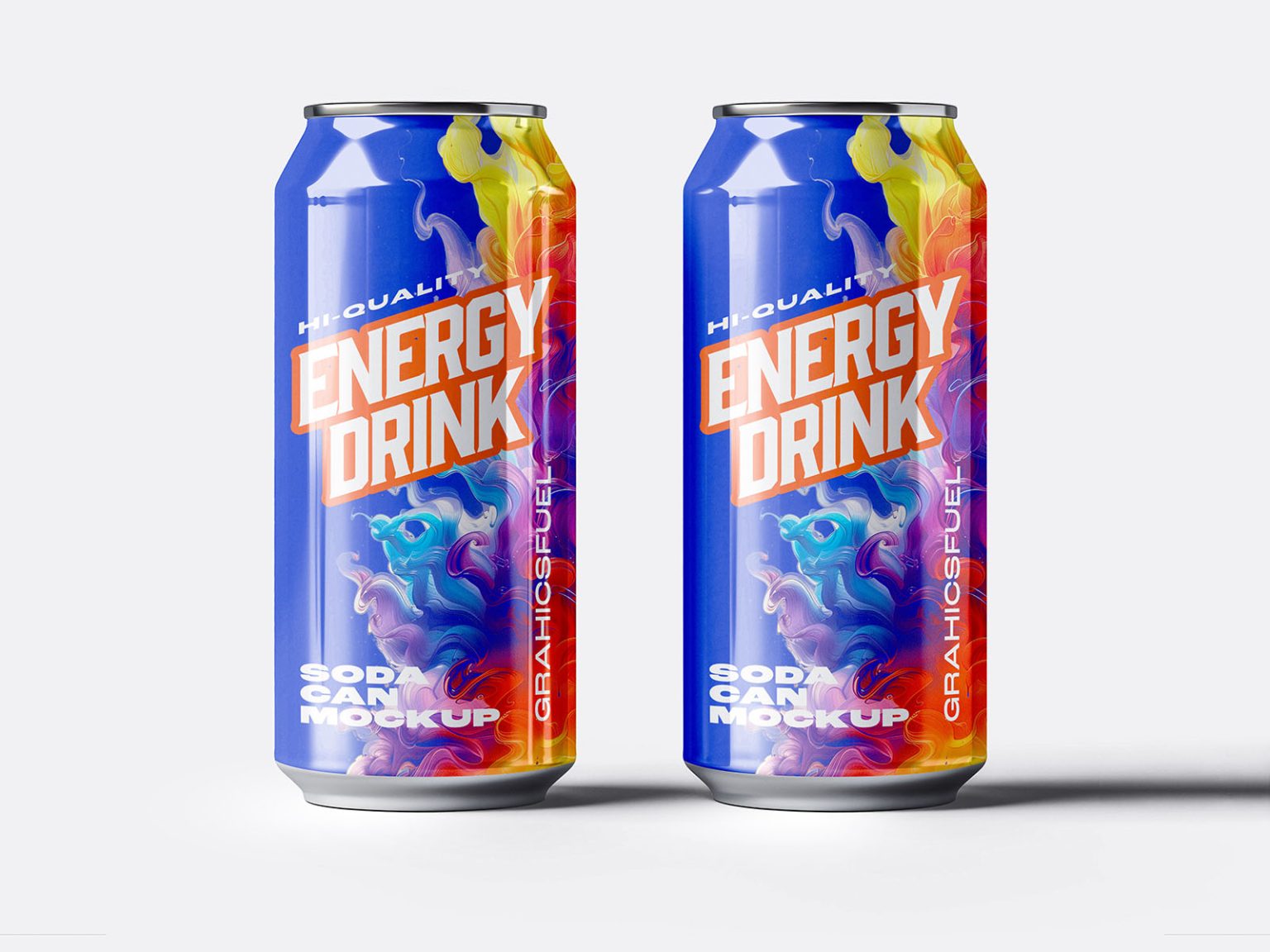 Twin Energy Drink Can Mockup - Graphicsfuel